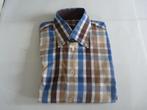 sportief leuk blauw bruin beige gestreept overhemd Ledub 40, Overige kleuren, Ledub, Zo goed als nieuw, Halswijdte 39/40 (M)