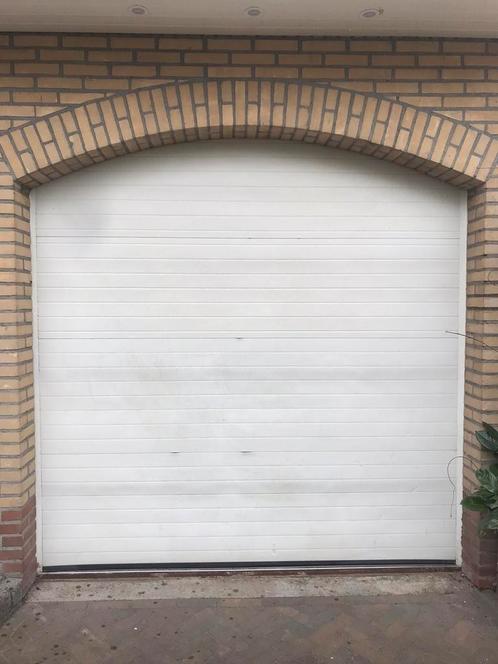Garagedeur elektrisch, roldeur, Doe-het-zelf en Verbouw, Rolluiken, Gebruikt, 200 cm of meer, 200 cm of meer, Wit, Elektrische bediening