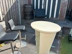 Barset met 2 barkrukken + designstoel – bij elk goed bod weg, Tuin en Terras, Tuinsets en Loungesets, Gebruikt, Bijzettafel, 3 zitplaatsen