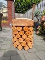 Kruk/ Poef massief hout Koeienhuid, Ophalen, Minder dan 50 cm, Rond, Minder dan 50 cm