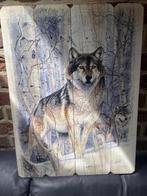Bradford Exchange Wolf Wanddeco, Ophalen, Zo goed als nieuw, Hout, Overige typen