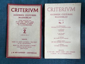 Criterium, algemeen cultureel maandblad,2 nummers beschikbaar voor biedingen