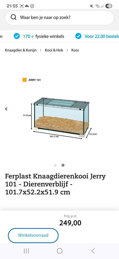 Knaagdierenverblijf Ferplast Jerry 100 met accessoires!, Dieren en Toebehoren, Knaagdieren en Konijnen | Hokken en Kooien, Zo goed als nieuw
