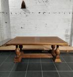 Massief eiken Kasteeltafel/kloostertafel 2m - breedte 120cm, Gebruikt, 100 tot 150 cm, Eikenhout, 200 cm of meer