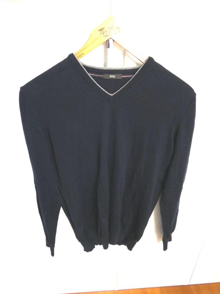 BRAX herentrui – maat 52 – model VICO, Kleding | Heren, Truien en Vesten, Gedragen, Maat 52/54 (L), Blauw, Verzenden