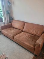 Cognac kleurige 3-zits bank van Kwantum bruin, Ophalen, Gebruikt, Stof, Modern