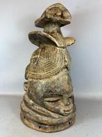 240456 Oud Afrikaans Mende Sowei Sande Masker., Antiek en Kunst, Ophalen of Verzenden