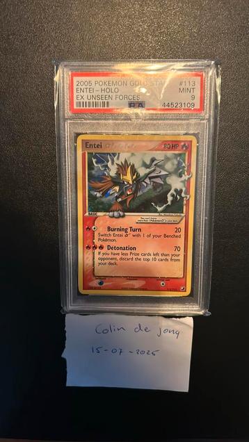 Entei goldstar psa 9 beschikbaar voor biedingen