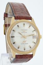 Longines Ultrachron automaat date 18 kt goud 1974 Excellent, Ophalen, Polshorloge, 1960 of later, Longines