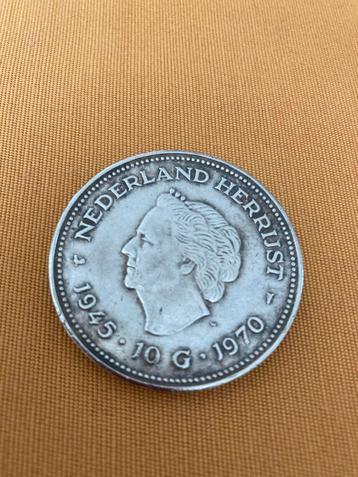 Zilveren 10 Gulden Munt Juliana 1945-1970 beschikbaar voor biedingen