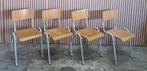 20 x Vintage schoolstoelen houten cafe stoelen bistro retro, Ophalen of Verzenden, Zo goed als nieuw, Wit, Vijf, Zes of meer stoelen