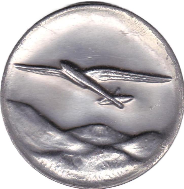 VLIEGTUIG M. C. F. - B 29 - 08 - 1982, Postzegels en Munten, Penningen en Medailles, Overige materialen, Ophalen of Verzenden