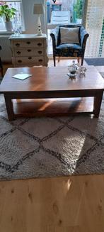 Teak houten Salontafel met Onderblad, Ophalen, 100 tot 150 cm, 50 tot 100 cm, Minder dan 50 cm