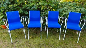 Ahrend Stoelen Set (4) - Blauw, Stapelbaar beschikbaar voor biedingen