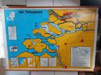 Wandkaart Het Deltagebied, Antiek en Kunst, Antiek | Schoolplaten, Ophalen, Natuur en Biologie