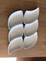 Witte snackschaal tapas bakje hapjesschaal schaaltje kom 6x, Nieuw, Ophalen of Verzenden, Schaal of Schalen, Effen