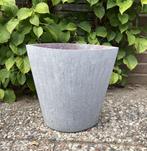 Grijze ovalen plantenpot, Ophalen, Binnen, Zo goed als nieuw, Overige vormen