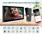 Voordeurbel met TWEE monitoren, Ophalen, Ingebouwde camera, Nieuw, Bedraad