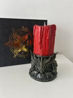 Gothic LED Kaars met 3D Duivelse Details, Kunststof, Zwart, Nieuw, Ophalen of Verzenden