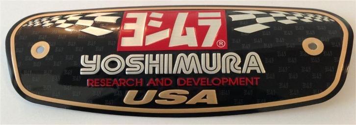 Yoshimura Resaerch and Development aluminium Uitlaatplaatje, Motoren, Accessoires | Stickers, Ophalen of Verzenden