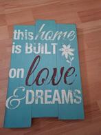 Leuk tekst bordje van hout, Ophalen of Verzenden, Zo goed als nieuw