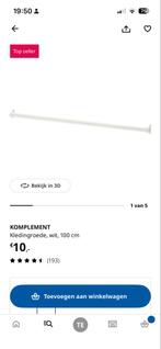 Ikea Komplement kledingroede 100cm Pax, Huis en Inrichting, Kasten | Kledingkasten, Ophalen, Gebruikt, 100 tot 150 cm, Minder dan 100 cm