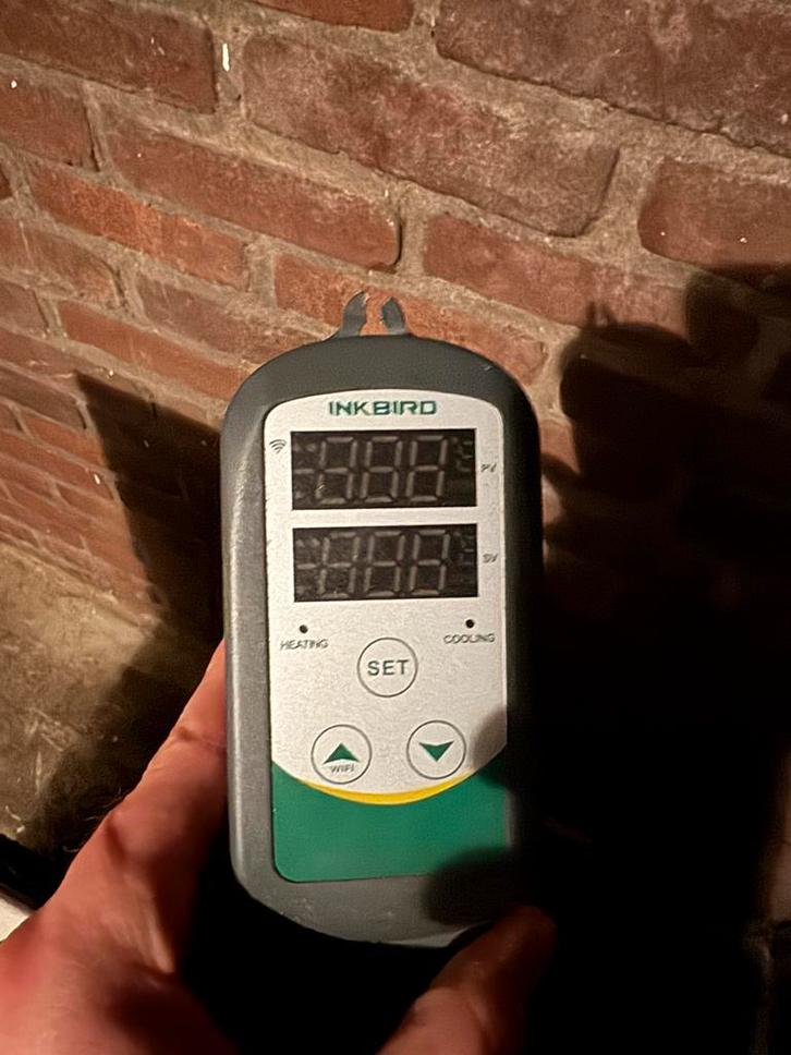 Gistkast koelkast met Inkbird ITC-308 WiFi, Witgoed en Apparatuur, Koelkasten en IJskasten, Gebruikt, Zonder vriesvak, Minder dan 75 liter