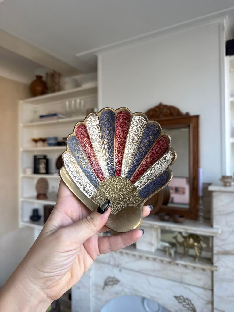 Decoratieve schaal in de vorm van een schelp, Overige materialen, Gebruikt, Schaal, Ophalen of Verzenden