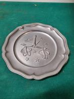 wandbord tin met weegschaal, Antiek en Kunst, Antiek | Tin, Ophalen of Verzenden