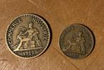 TWEE MUNTEN UIT 1922 EN 1923 FRANSE FRANC, Postzegels en Munten, Munten | Europa | Niet-Euromunten, Ophalen of Verzenden, Frankrijk