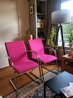 FUCHSIA / KNALROZE WORKWEAR STOELEN 2X, Huis en Inrichting, Stoelen, Ophalen, Overige kleuren, Overige materialen, Twee