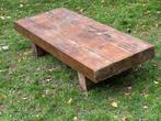 Unieke Brutalist Salontafel 150 x 60 x 35 van Massief Hout!, Ophalen, 100 tot 150 cm, 50 tot 100 cm, Minder dan 50 cm