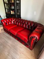 Mooie chesterfield bank Oxford blood, Ophalen, Tweepersoons, Zo goed als nieuw, Rechte bank