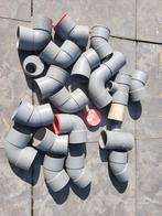Partij 75mm of 80+100mm PVC hulpstukken Bochten hwa, Doe-het-zelf en Verbouw, Buizen en Afvoer, Bochten, Pvc, Ophalen of Verzenden