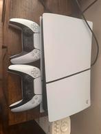 Sony PS5 Slim Disc + 2 controllers, Spelcomputers en Games, Spelcomputers | Sony PlayStation 5, Ophalen, Gebruikt, Playstation 5