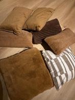 Kussens, Huis en Inrichting, Woonaccessoires | Kussens, Ophalen, Zo goed als nieuw, Bruin, Vierkant