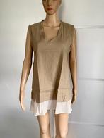 H476 Liu.Jo maat 38=M lange linnen blouse tuniek top beige, Kleding | Dames, Maat 38/40 (M), Liu Jo, Beige, Ophalen of Verzenden
