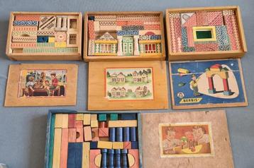 4 oude Blokkendozen jaren 60 beschikbaar voor biedingen