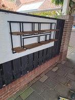 Industriële Wandrek - 130cm Breed, Tuin en Terras, Tuinwanddecoratie, Ophalen of Verzenden