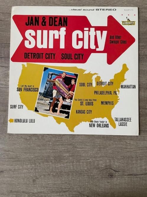 LP Jan & Dean – 	Surf City And Other Swingin' Cities - 1963, Cd's en Dvd's, Vinyl | Pop, Zo goed als nieuw, 1960 tot 1980, 12 inch