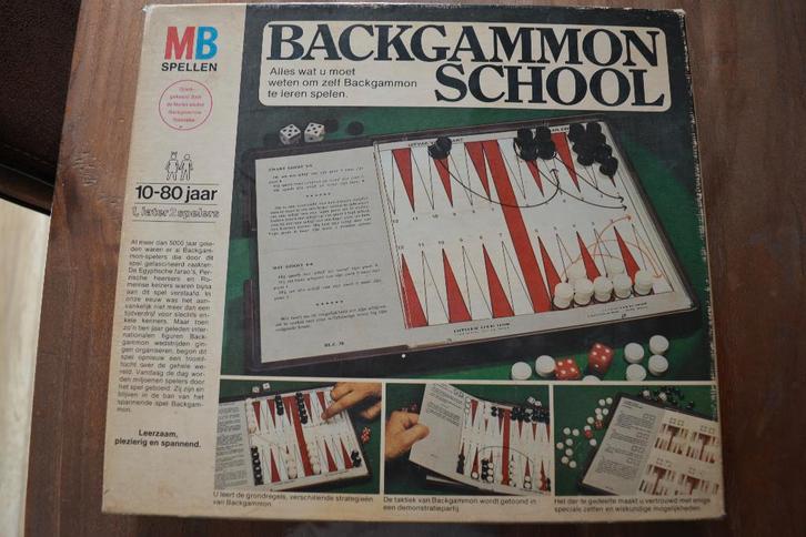 backgammon school en backgammon spel, Hobby en Vrije tijd, Gezelschapsspellen | Bordspellen, Gebruikt, Ophalen of Verzenden