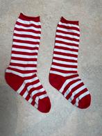 Dorus sokken rood wit gestreept carnaval mt 34 - 37, Ophalen of Verzenden, Gebruikt, Jongen of Meisje