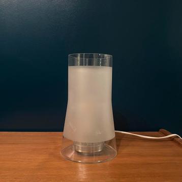 Vintage glazen design tafellamp van Ikea - jaren 80