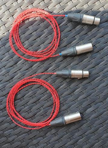Puur Zilver Solid Core in teflon XLR interlink 2 meter! beschikbaar voor biedingen
