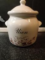 20 cm hoge witte uien pot met bloemen 18 cm breed, Antiek en Kunst, Curiosa en Brocante, Ophalen of Verzenden