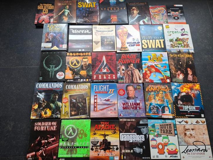 Verzameling big box pc games, Spelcomputers en Games, Games | Pc, Gebruikt, Avontuur en Actie, 1 speler, Vanaf 3 jaar, Ophalen of Verzenden
