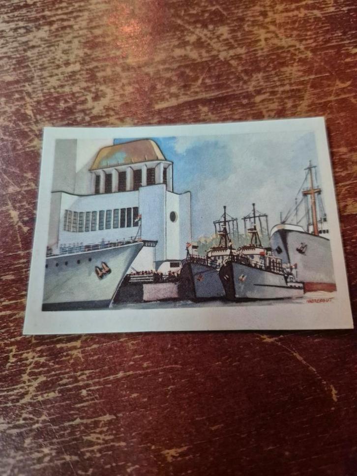 Oude prent Rotterdam - Parkhaven met tunnelgebouw, Verzamelen, Ansichtkaarten | Buitenland, Gelopen, België en Luxemburg, 1940 tot 1960