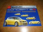 leaflet Suzuki Concept S2, Boeken, Nieuw, Overige merken, Ophalen of Verzenden