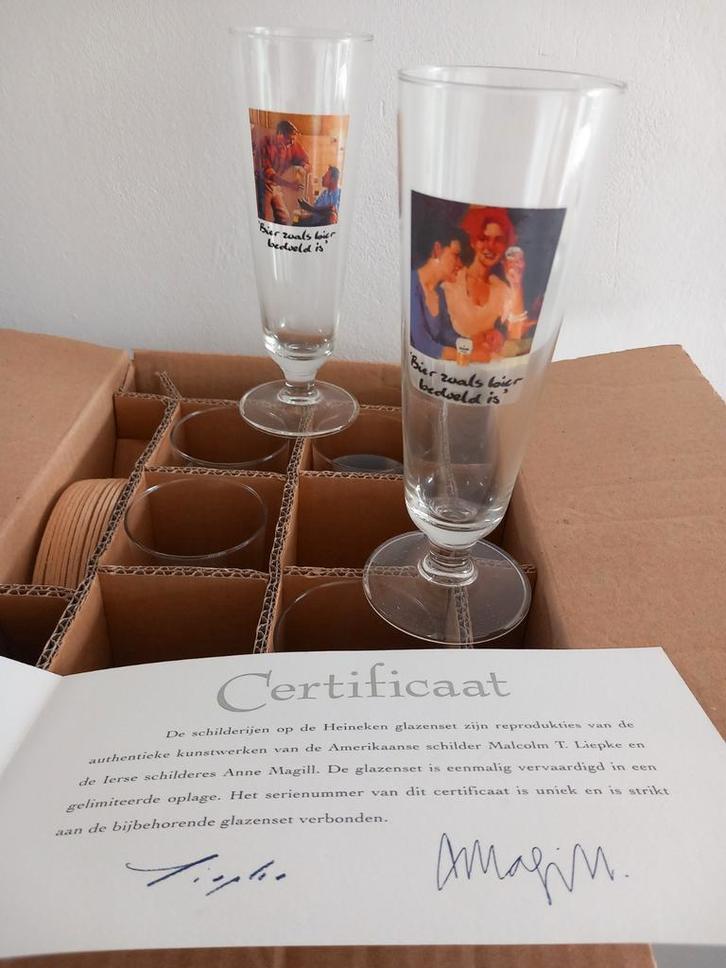 Heineken Glazenset - Limited Edition Kunstglazen, Antiek en Kunst, Antiek | Glas en Kristal, Ophalen