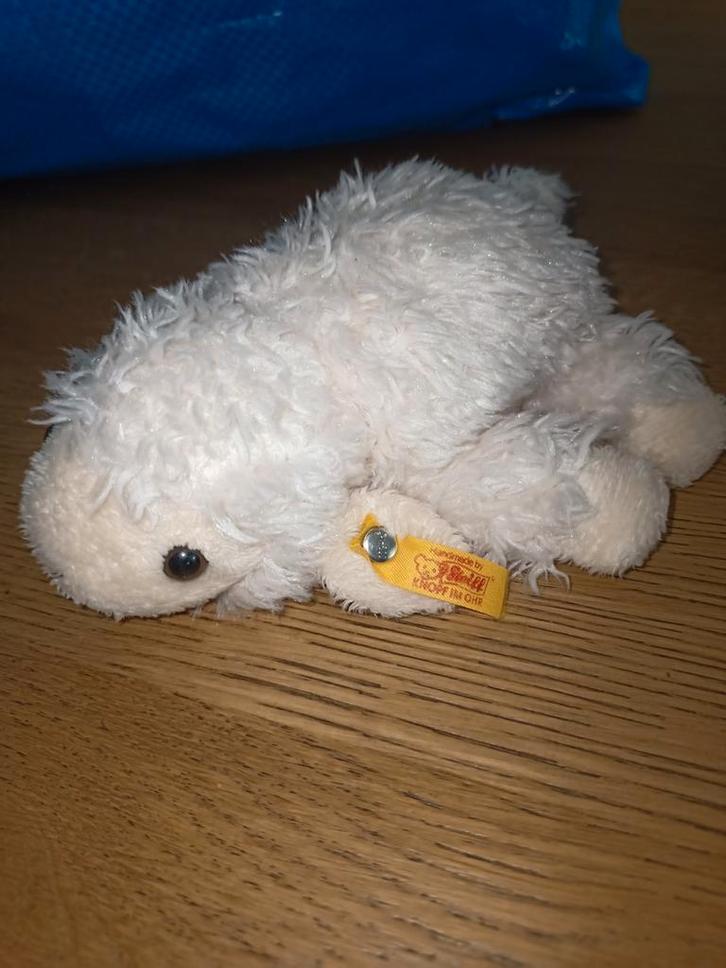 Floppy Linda Lamb, steff, knopf im ohr, Kinderen en Baby's, Speelgoed | Knuffels en Pluche, Gebruikt, Overige typen, Ophalen of Verzenden